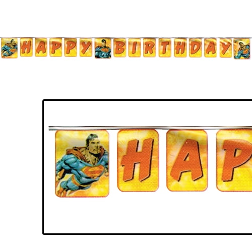 Superman Happy Birthday Banner (1ct)