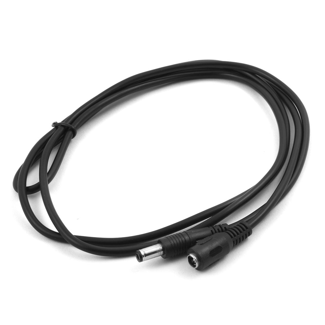 2.1 x 5.5mm Male to Female DC Power Extension Cable Cord Black 1.5M Length