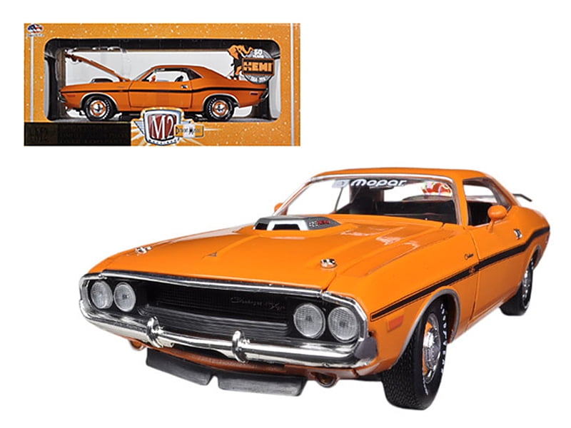 M2 Machines 1:24 Scale Orange 1970 Dodge Challenger R/T Diecast Car