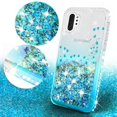 thumbnail image 3 of Samsung Galaxy Note 20 Case w/[Temper Glass] Cute Glitter Liquid Quicksand Floating Sparkle Bling Girls Women - Clear/Teal, 3 of 5