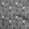 thumbnail image 1 of oneOone Tissu Georgette Viscose Gris Floral Rétro Matériel de Robe Tissu Imprimé Tissu au Mètre 42 Pouces de Large, 1 of 5