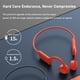 thumbnail image 5 of Auriculares de conducción ósea naranja Bluetooth inalámbricos para deportes con gran batería de 320mAh para correr, ciclismo, caminar, entrenamiento, gimnasio, 5 of 6