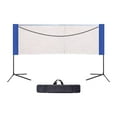 thumbnail image 1 of DYNWAVECA Badminton Net Set Badminton Pickleball Net Easy Installation Convenient Volleyball Net Tennis Net for Games Outdoor Backyard 6.1m, 1 of 9