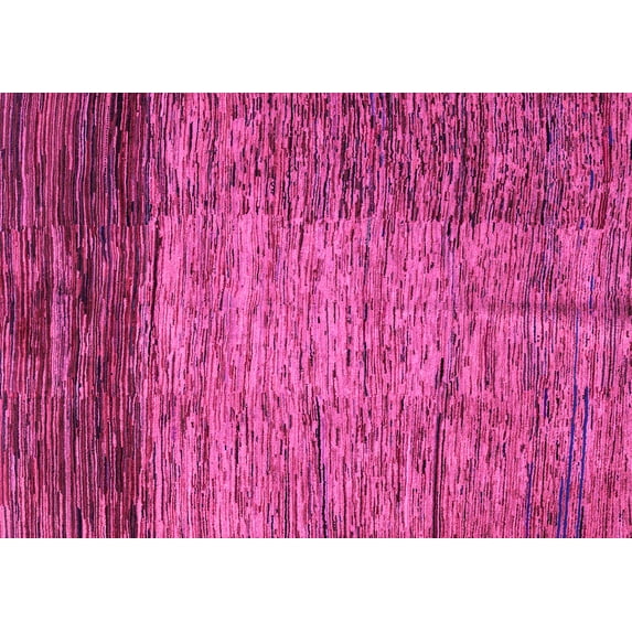 Ahgly Company Indoor Rectangle Abstract Pink Modern Area Rugs, 5' x 7'