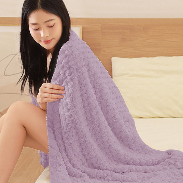 PANWONY Big Sale! Blanket Throw Blanket 39x27 Inches Solid Color Flannel Blanket Velvet Conditioning Blanket throw blanket for couch Soft throw blanket for bedAll seasons soft throw blanket