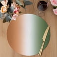 thumbnail image 3 of Orange Sage Green Ombre Round 13 Inch Placemats Set of 4, Abstract Aesthetics Modern Art HeatResistant Non Slip Place Mats for Dining Table, Wipeable Braided Kitchen Table Mats for Housewarming, 3 of 9