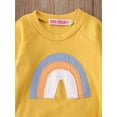 thumbnail image 4 of Aunavey Baby Girl Clothes Kids Outfits Rainbow Sweatshirt T-shirt Ruffle Long Pants 2pcs-Set Clothing, 4 of 6
