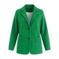 thumbnail image 6 of Cmfcve Womens Corduroy Blazer Fall Winter Dressy Casual Suit Jackets Long Sleeve Button Down Loose Fit Blazer Coat, 6 of 7