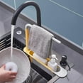 thumbnail image 3 of tredstone Telescopic Sink Tidy Holder Telescopic Sponge Holder Towel Rack for Bathroom Yellow, 3 of 9
