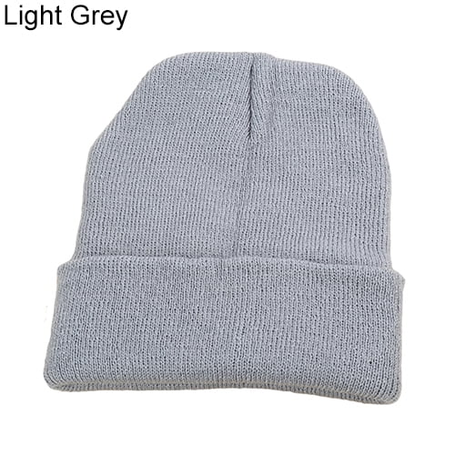 Hello Hobby Knit Beanie White Adult Customizable Embellishments