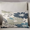 thumbnail image 3 of Sage Green Blue Floral Throw Pillow Cover 20 x 26 Inch Decorative Pillow Cover Vintage Beige Botanical Lumbar Pillowcase Seasonal Rectangle Cushion Case for Couch Sofa Bed Living Room, 3 of 7