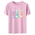 thumbnail image 4 of Otvok Women's Short Sleeve Easter Bunny Graphic T-Shirt Crew Neck Cute Summer Tops 2026 Casual Spring Fashion Clothes Loose Fit Soft Tee, 4 of 6
