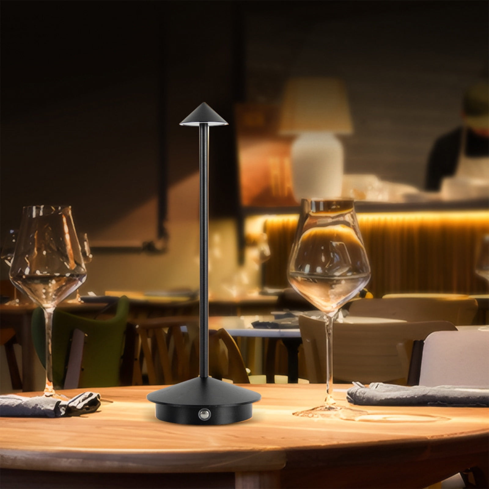 Home Sale! Jubipavy Table Lamps Rechargeable LED Dinning Desk Lamp Portable Metal Table Light With Stepless Dimming 3 Level Brightness For Home Restaurant Bar Cafe Patio