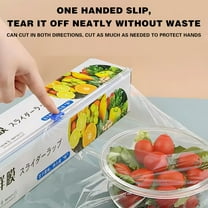 Rkxzt Disposable Plastic Wrap Disposable Sliding Knife Plastic Wrap PE Transparent Food Film 12 Inch x 1000 Feet Household Kitchen Food Storage Kitchen