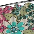 thumbnail image 3 of Pioneer Flower Floral Print Pattern Shower Curtain 72"x84" ,Bathroom Decorative Shower Curtains Set with 12 Hooks,Modern Waterproof Washable Shower Curtain, 3 of 6