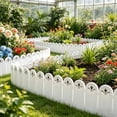 thumbnail image 4 of 5 Pack Plastic Garden Picket Fence, Modular Lawn Flowerbed Border Edging, Wind Rain Resistant Space Divider for Yard Plant Landscape Outdoor Decorative Boundary Setting, 4 of 6