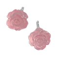 thumbnail image 2 of Qarigey Pendientes con forma de flor de 2 piezas, joyería rosa, accesorio de moda para niñas, pendientes dulces, plateada para boda Ropa, zapatos y accesorios Miscelánea Rosa, 2 of 6