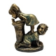 thumbnail image 2 of Estatua de Jardín para , Niño Y , Escultura, Adornos para Césped, Acabado en Bronce, Artesanía en Resina - Agua potable perfecl Estatua de resina, 2 of 8
