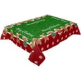 thumbnail image 1 of Rectangle Table Cloths 60x84inch Cute Christmas Gingerbread Man Candy Party Tablecloth Waterproof Polyester Table Covers for Kitchen Dinning Wedding Decoration, Wrinkle Resistant Green Floral, 1 of 6