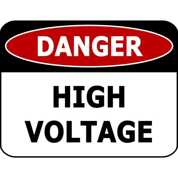 PCSCP Danger High Voltage 11.5 inch 9 inch Laminated OSHA Safety Sign