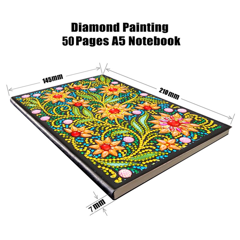 A5 Diamond Notebook 50 Pages Diary Book DIY 5D Diamond Painting