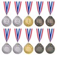 thumbnail image 3 of Medallas de premio Favide en oro, plata y bronce, 5 cm con cinta, 12 unidades, 3 of 7