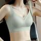 thumbnail image 2 of Brasier Mujer Sujetador Push up de Látex sin Costuras para Mujer, Talla Pequeña, Talla Grande, con Tiras de Gelatina, Soporte Suave, Cómodo, Malla Transpirable, Copa Fija. Mediana, 2 of 5