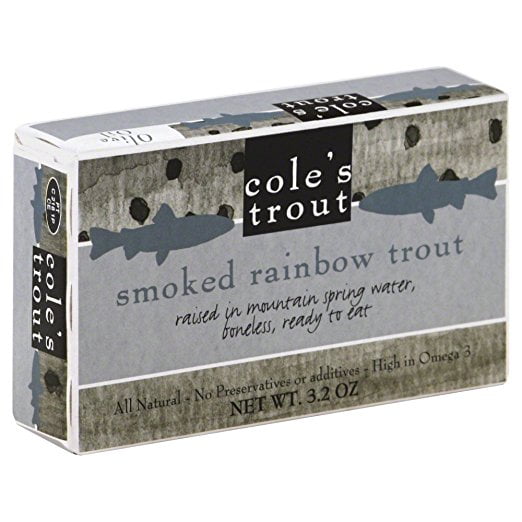 Cole's Smoked Rainbow Trout in Olive Oil 3.2 oz Case of 10 by