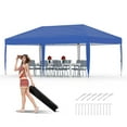 thumbnail image 1 of Gaderth Tente à Auvent Escamotable 3x6 m, Auvent Extérieur Instantané Robuste avec Installation en une Pression, 3 Hauteurs Réglables, Sac à Roulettes Portable et Sacs de Sable pour Plage, Patio, Camping, Marché, 1 of 6