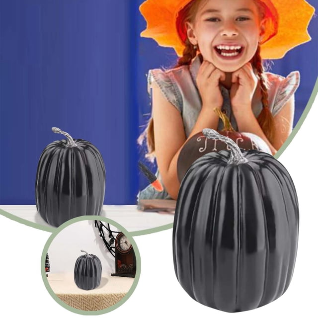 BKER Decorative Pumpkin Figurine Perfect Fall Home For Thanksgiving And Halloween"