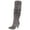 Pewter, variant on INC Womens Gerii Suede Pointed Toe Knee-High Boots Red 7.5 Medium (B,M)
