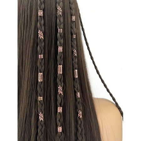 40pcs Dreadlock Hair Rings - Stylish Alloy Hair Accessories Loc Hair Jewelry For Braids For Girls And Women Valentines