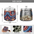 thumbnail image 2 of Yayeee Ashtray with Lid for Cigarette Smokeless Stainless Steel Home Ash Holder, Blue Abstract Eagle, 2 of 7