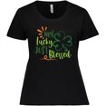 thumbnail image 3 of Inktastic St. Patrick's Day Not Lucky Just Blessed with Clover Women's Plus Size T-Shirt, 3 of 5