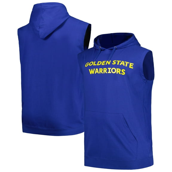 Men's Fanatics Royal Golden State Warriors Big & Tall Jersey Muscle Pullover Hoodie
