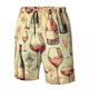 thumbnail image 4 of Fotbe Wine Trajes de Baño Estampados para Hombre, Shorts de Verano de Secado Rápido, Ropa de Playa, Bañadores-Large, 4 of 6