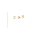 thumbnail image 4 of Women's Welry 1/2 cttw Diamond Solitaire Stud Earrings in 14kt Yellow Gold, 4 of 6
