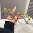 thumbnail image 1 of Antique blue light glasses square glasses GREEN Green Green, 1 of 8