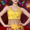 thumbnail image 6 of Belly Dance Crop Top Tassel Camisole Sequin Lace Up Polyester Adjustable Fit for Women Party Performers, 6 of 8