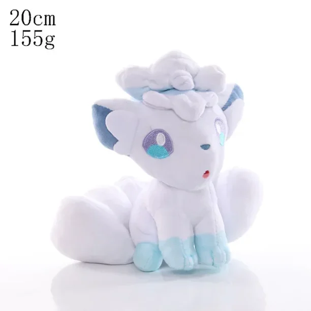 Peluches de Pokémon Ninetales de 20/25cm, muñeco de peluche Kawaii Alola Vulpix, muñeco de peluche suave de sol, Luna, zorro de nueve colas, regalo de cumpleaños para niños