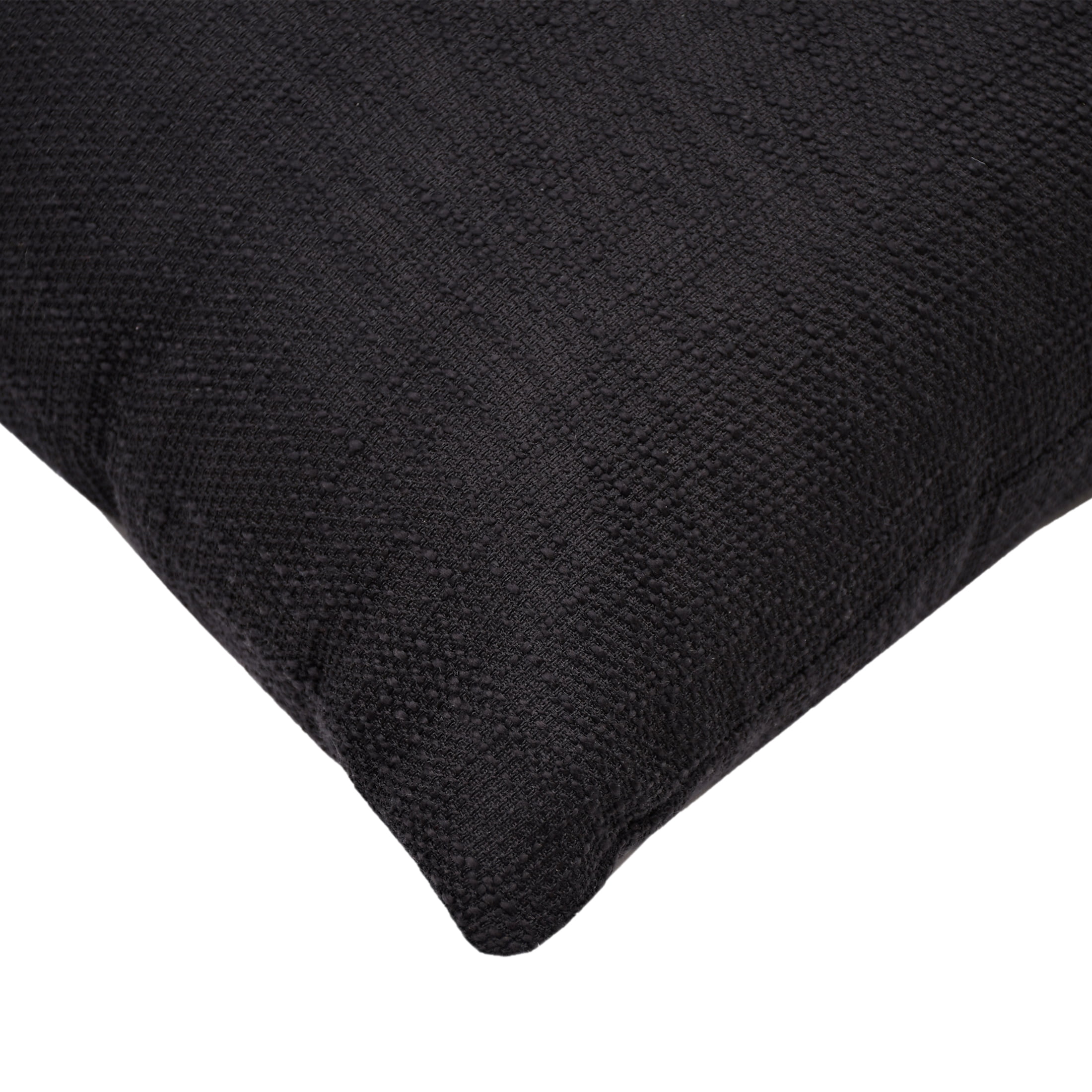Mainstays 18" x 18" Decorative Throw Pillow, Solid Black Texture Polyester