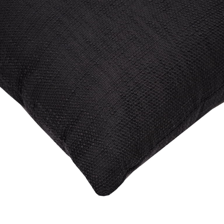 Black Solid Throw Pillows, 18x18 Inches, Set of 2 photo 6