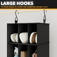 thumbnail image 5 of SpaceAid 2 Pack Hanging Closet Organizer and Storage with Dividers, Black, 5 of 7