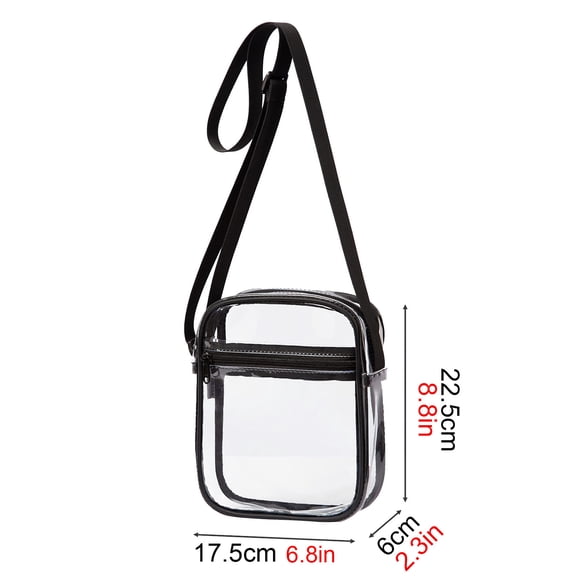 Clear Messenger Bag For Women Stadium Concert Shoulder Bag Makeup Clear Bags With Front Pocket