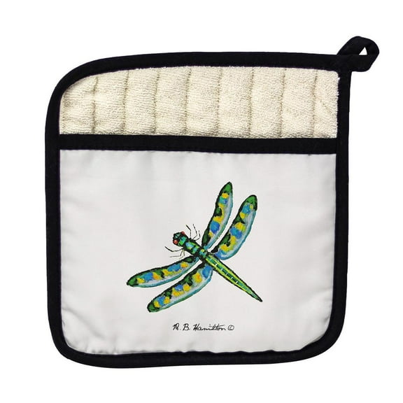 Betsy Drake PT087 Dicks Dragonfly Pot Holder