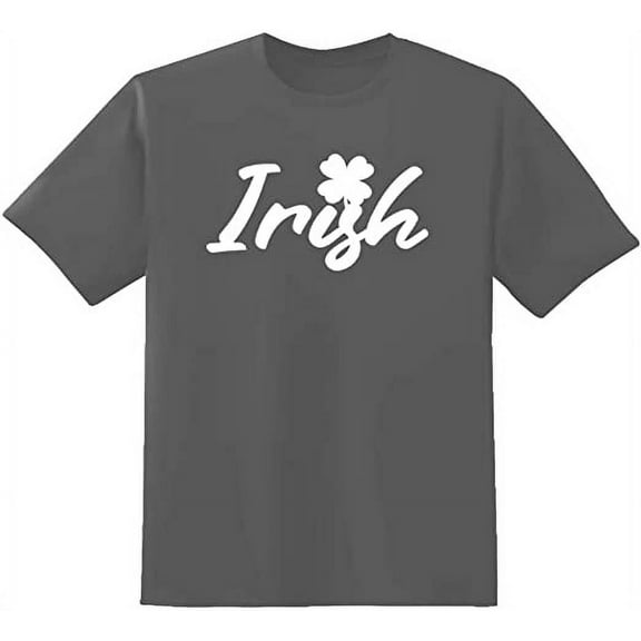 RedBarn Unisex Gray Half Sleeves Cotton "Irish" Graphic T Shirt