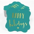 thumbnail image 2 of Inkdotpot Real Gold Foil Happy Holiday Tags Favor Bracket Shape Hang Pack Of 50 Paper Tags, 2 of 6