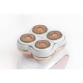 thumbnail image 2 of Depiladora de piernas para mujer sin dolor de piernas, afeitadora eléctrica con 4 cabezales de afeitadora chapados en oro de 18 quilates hipoalergénicos, recargable, Wh VGY, 2 of 5