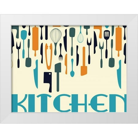 Grey Jace 24x19 White Modern Wood Framed Museum Art Print Titled - Kitchen Dinning A