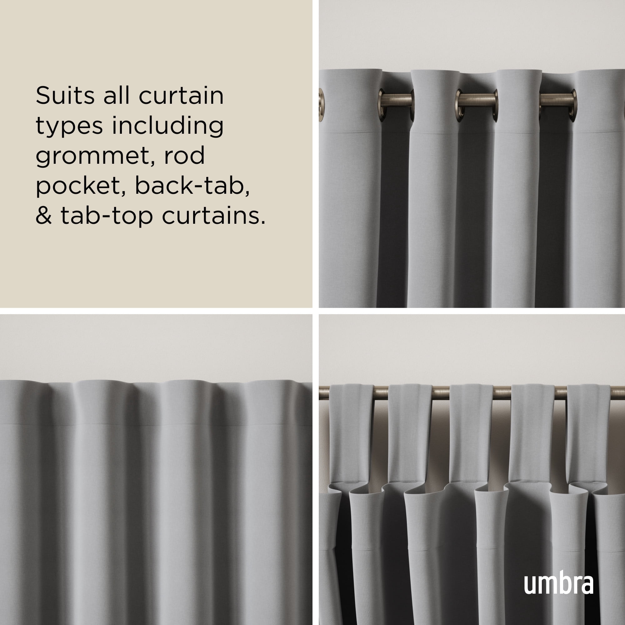 Umbra Twilight Expandable Blackout Curtain Rod 30-84"